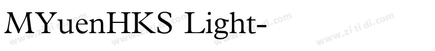 MYuenHKS Light字体转换